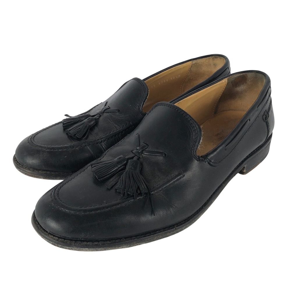 JOHNSTON MURPHY Tassel Loafers Men's 10.5 M Black Leather Dress Shoes Classic